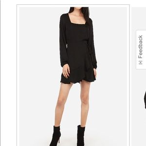 Express long sleeve wrap dress